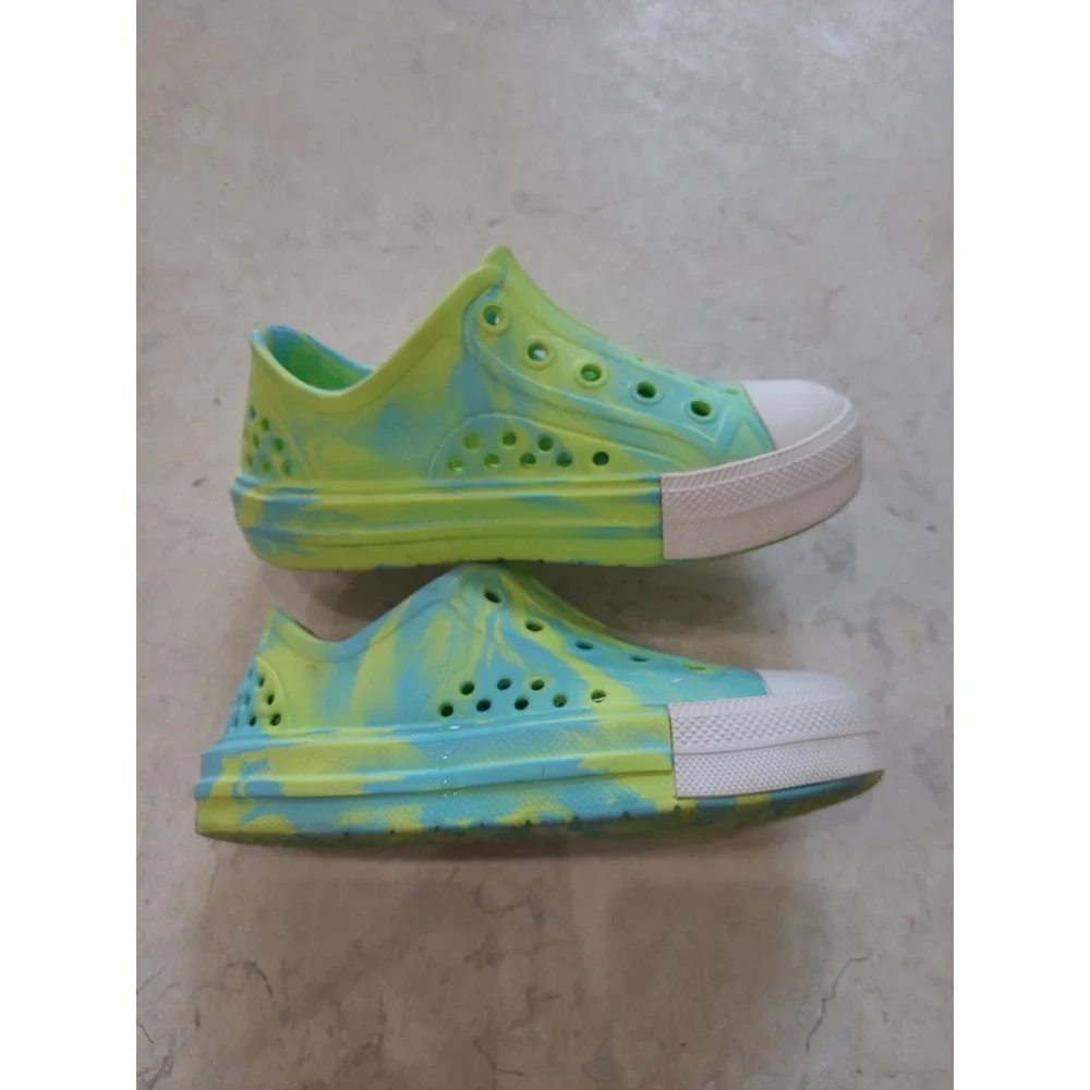 Converse All Star Play Lite CX Rubber Slip On Shoes Kid unisex SZ 13 Green Blue